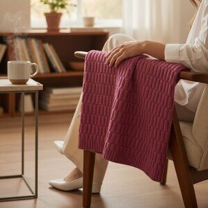 Magaschoni Fuchsia Decorative Throw